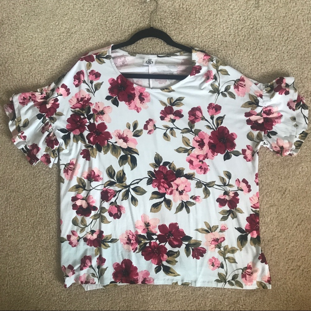 Agnes and Dora - Frill Sleeve Top 3Xl
